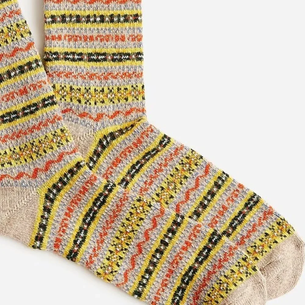J. Crew Lambswool blend Fair Isle socks